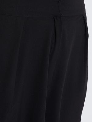 black solid flared palazzo - 15194488 - Standard Image - 5