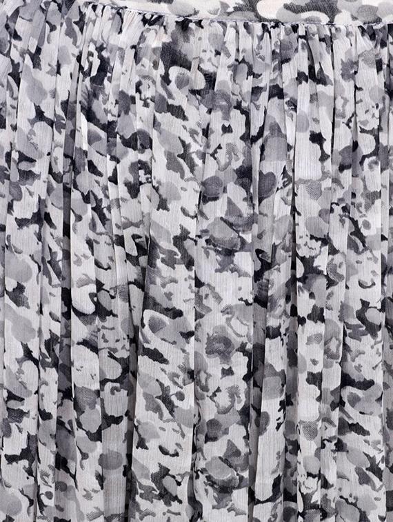 grey printed georgette maxi skirt - 15196823 - Zoom Image - 5