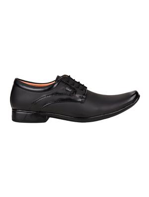 black leatherette lace-up derby - 15200083 - Standard Image - 2