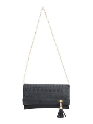 black leatherette (pu) regular clutch - 15200170 - Standard Image - 5