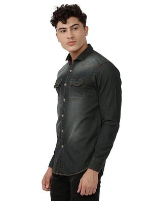grey cotton casual shirt - 15200849 - Standard Image - 2