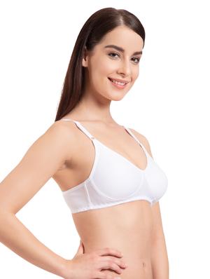 white solid cotton t-shirt bra - 15203779 - Standard Image - 2