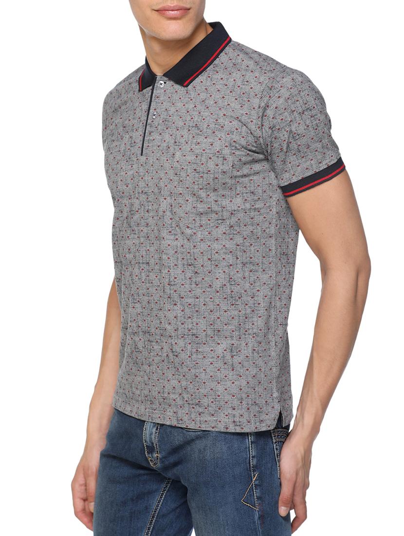 grey cotton blend pocket t-shirt - 15204947 - Zoom Image - 2