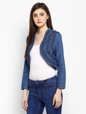 blue denim shrug - 15206411 - Standard Image - 2