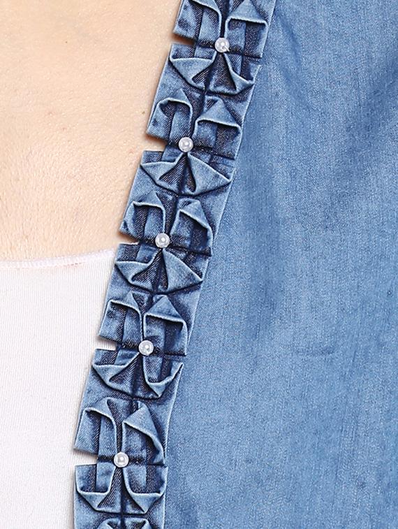 blue denim shrug - 15206412 - Zoom Image - 5