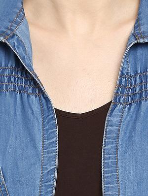 blue denim shrug - 15206413 - Standard Image - 5