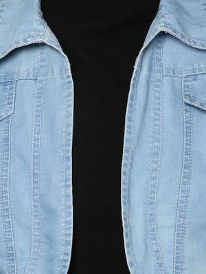 blue denim shrug - 15206414 - Standard Image - 5
