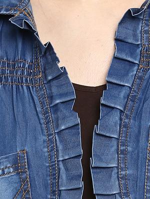 blue denim shrug - 15206415 - Standard Image - 5