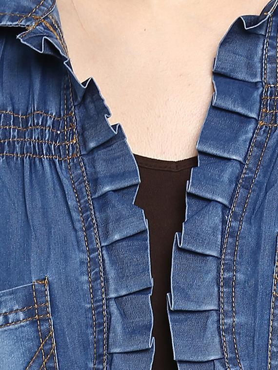 blue denim shrug - 15206415 - Zoom Image - 5