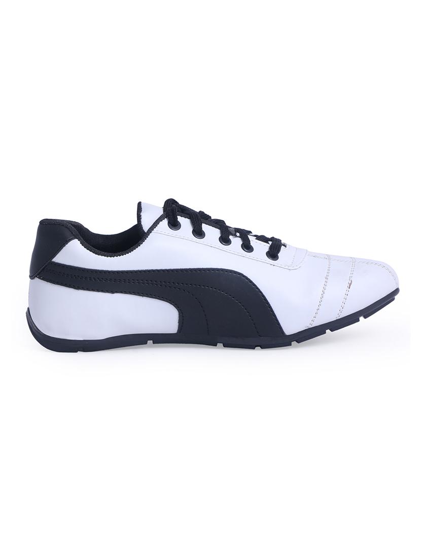 white leatherette lace up sneaker - 15207117 - Zoom Image - 2