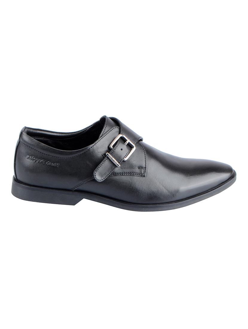 black Leather slip on monk strap - 15207153 - Zoom Image - 2