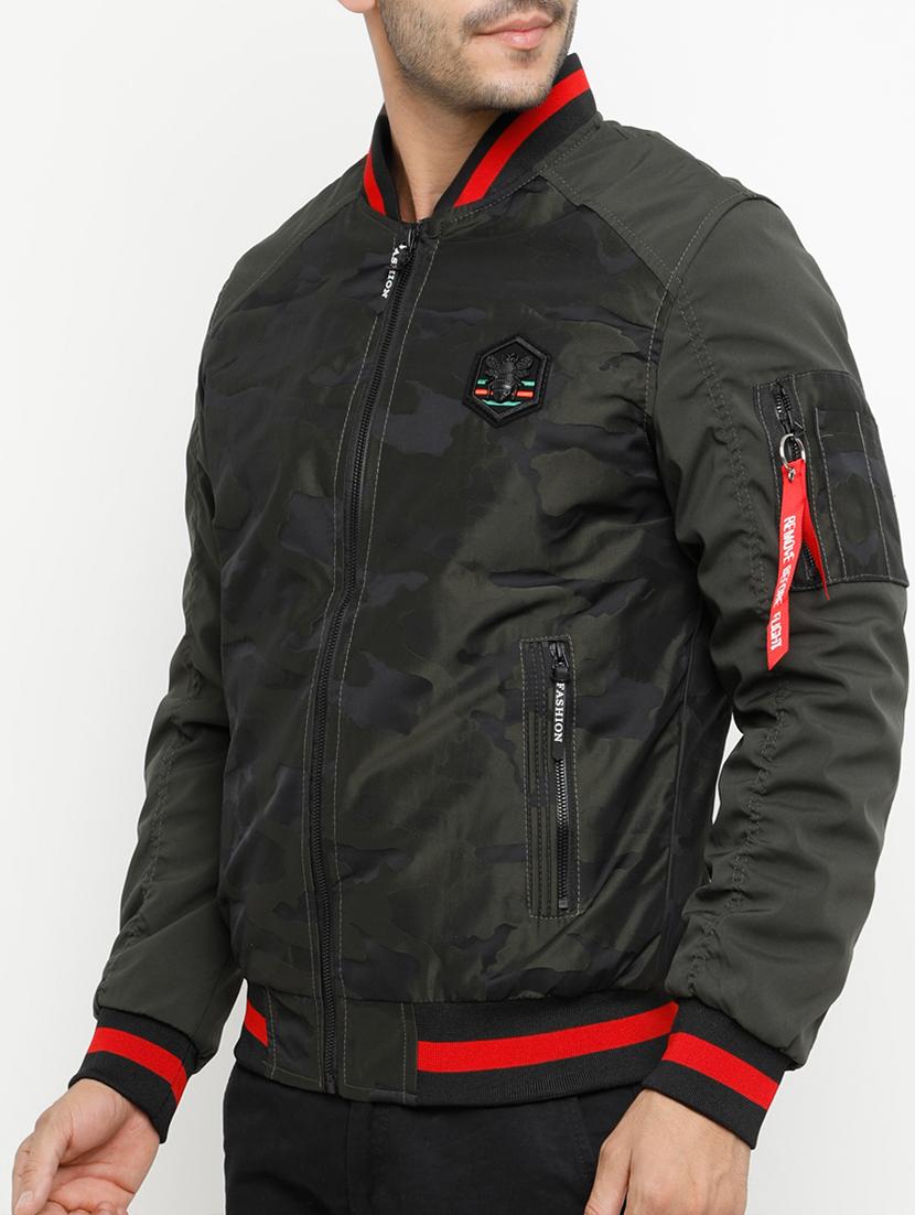 green polyester bomber jacket - 15207368 - Zoom Image - 2