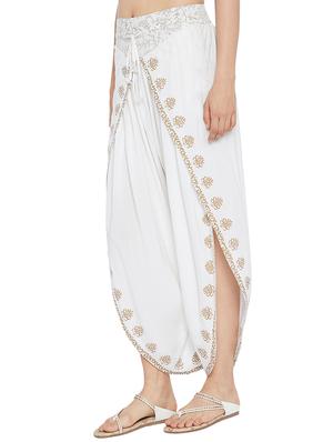 white rayon dhoti salwar salwars - 15208270 - Standard Image - 2