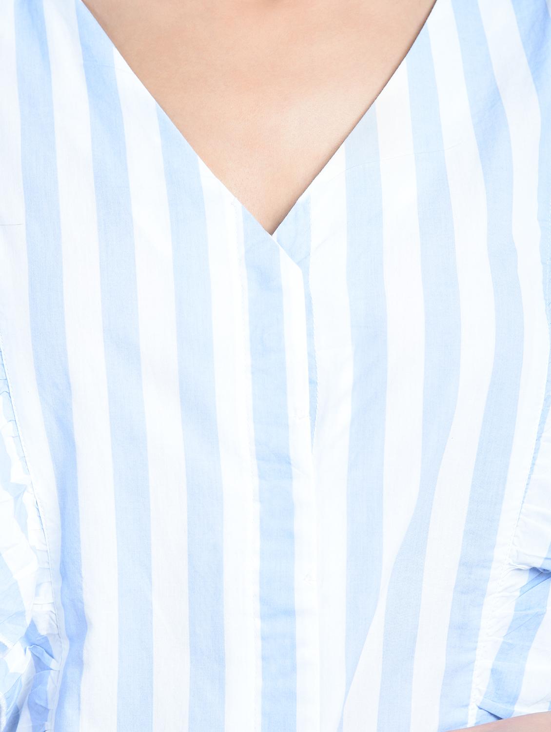 striped ruffle detail top - 15208920 - Zoom Image - 5