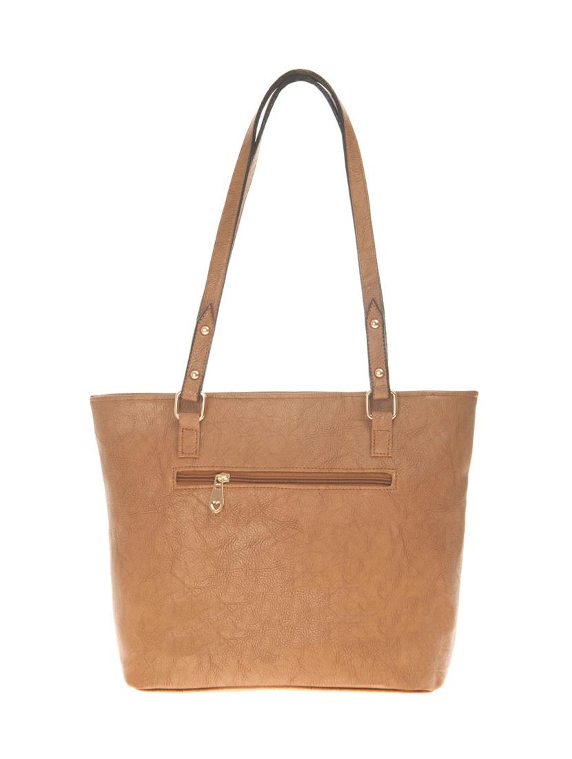 brown leatherette (pu) regular handbag - 15209866 - Zoom Image - 2