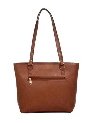 brown leatherette (pu) regular handbag - 15209867 - Standard Image - 2