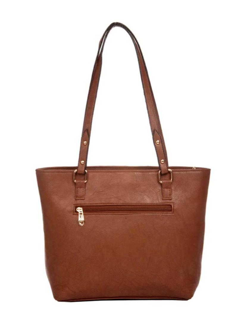 brown leatherette (pu) regular handbag - 15209867 - Zoom Image - 2