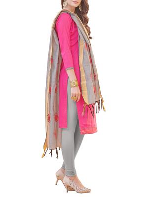 embroidered unstitched churidaar suit - 15209871 - Standard Image - 2