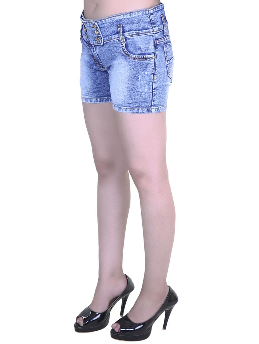 blue denim shorts - 15211085 - Zoom Image - 2