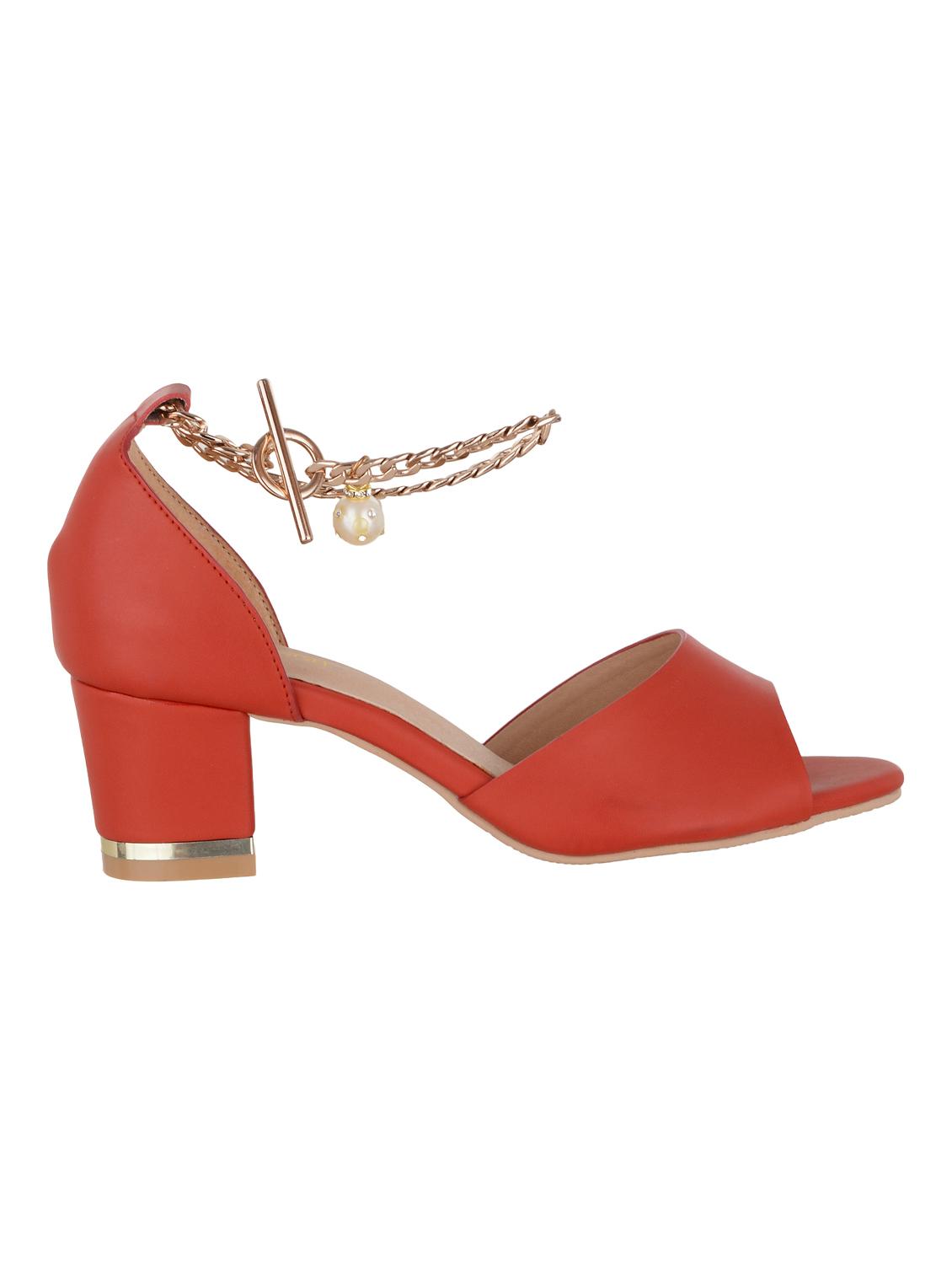 red ankle strap sandal - 15211547 - Zoom Image - 2