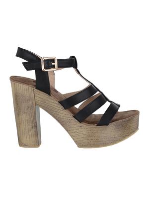black suede ankle strap sandals - 15211549 - Standard Image - 2