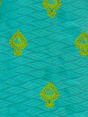 embroidered unstitched churidaar suit - 15212364 - Standard Image - 2