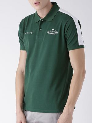 green cotton blend polo t-shirt - 15213928 - Standard Image - 2