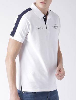 white cotton blend polo t-shirt - 15213930 - Standard Image - 2