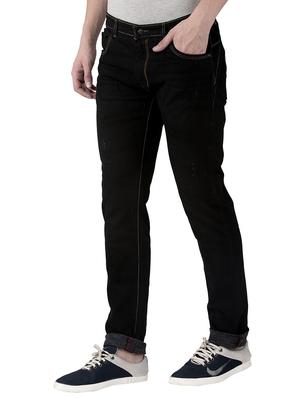 black cotton plain jeans - 15214715 - Standard Image - 2