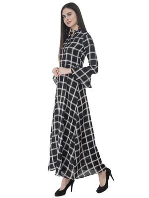 black checkered maxi dress - 15214717 - Standard Image - 2