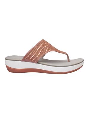 pink leatherette slippers - 15216313 - Standard Image - 2