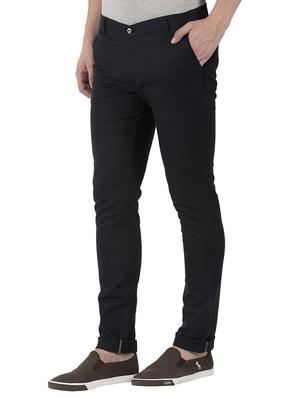 navy blue cotton chinos casual trousers - 15216915 - Standard Image - 2