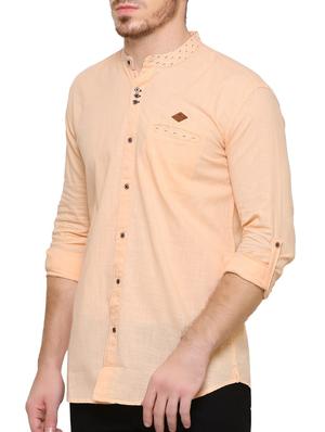 orange cotton casual shirt - 15217360 - Standard Image - 2