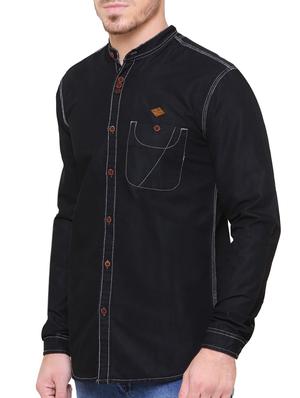 black denim casual shirt - 15217369 - Standard Image - 2