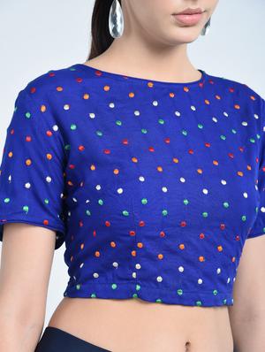 Multi thread embroidered blouse - 15217417 - Standard Image - 2
