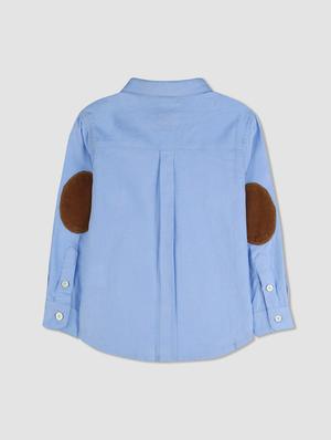 roll up sleeve elbow patched shirt - 15217879 - Standard Image - 2