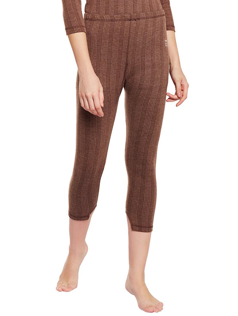 set of 2 brown cotton thermal bottom - 15218380 - Zoom Image - 2