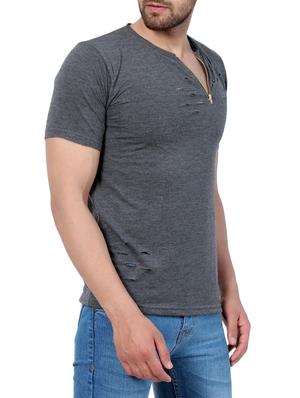 grey ripped t-shirt - 15219371 - Standard Image - 2