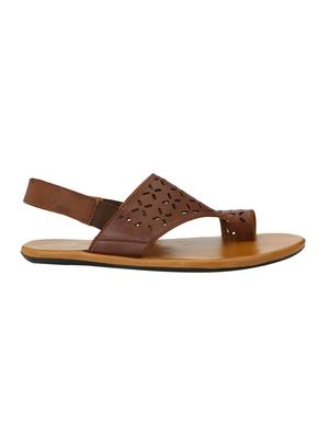 brown leatherette back strap sandal - 15221158 - Standard Image - 2