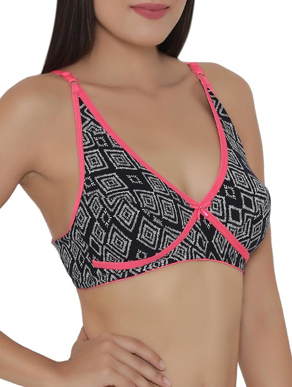 bow patch contrast bind bra - 15221724 - Zoom Image - 2