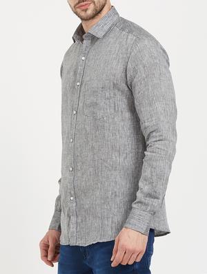 grey cotton casual shirt - 15222832 - Standard Image - 2