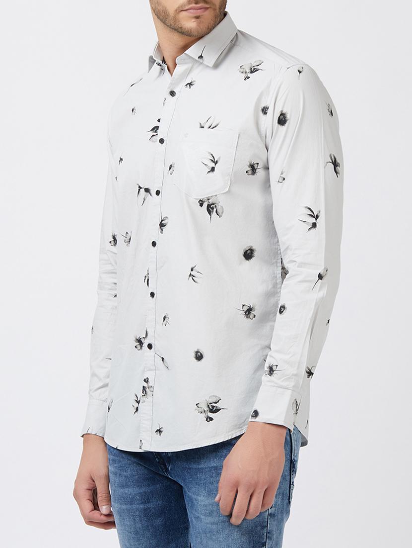 white cotton casual shirt - 15222856 - Zoom Image - 2