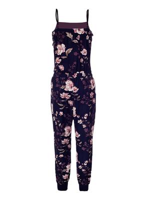 blue rayon full length jumpsuit - 15223908 - Standard Image - 2