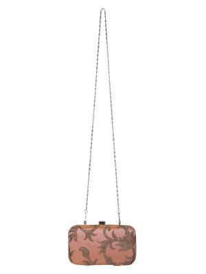 beige metal box clutch - 15226849 - Standard Image - 5