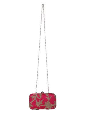 pink metal box clutch - 15226850 - Standard Image - 5