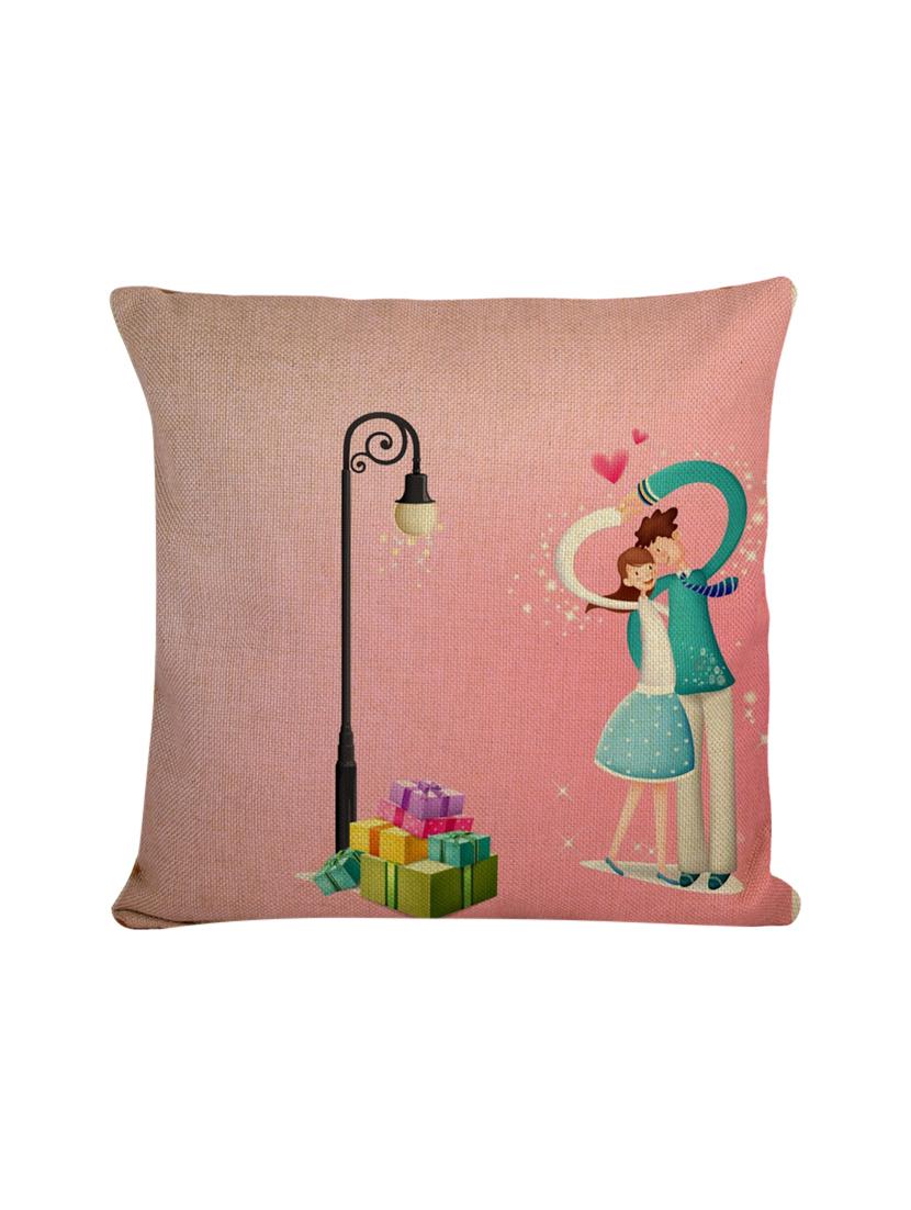 stitchnest printed cushion cover 16 x 16 inchjute cushion cover 16 x 16 inch - 15226928 - Zoom Image - 2