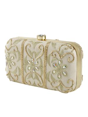 beige suede box clutch - 15227352 - Standard Image - 5