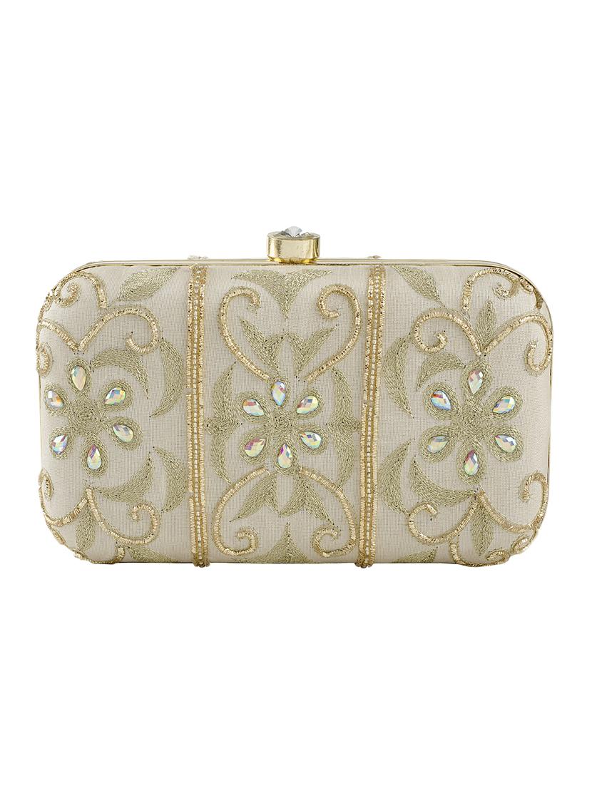 beige suede box clutch - 15227352 - Zoom Image - 2