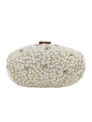 white canvas box clutch - 15227358 - Standard Image - 2