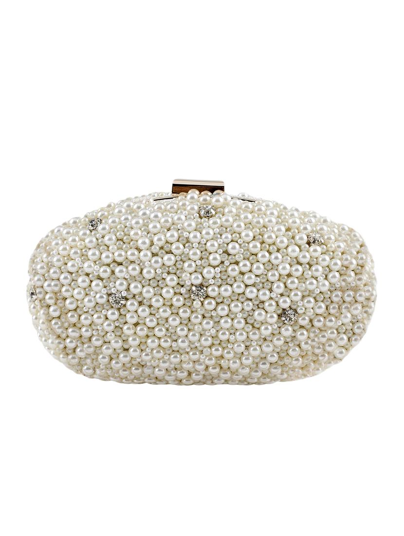 white canvas box clutch - 15227358 - Zoom Image - 2